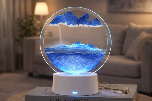 Lámpara Decorativa de Arena Movediza con Luz LED