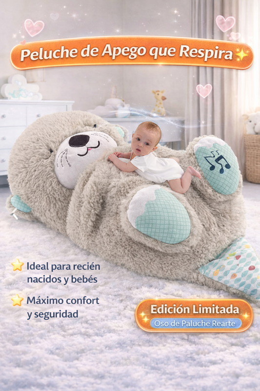 🦦 Peluche de Apego que Respira – Nutria Hora de Dormir